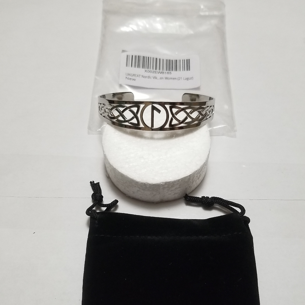Laguz Rune Adjustable Bracelet